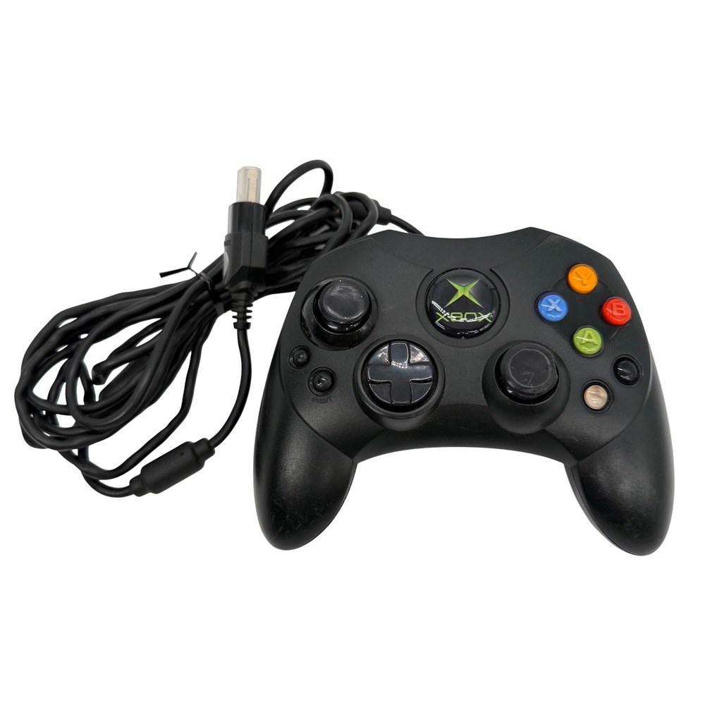 Microsoft Xbox Controller S (Slim) Original Wired Gamepad Black Tested Works